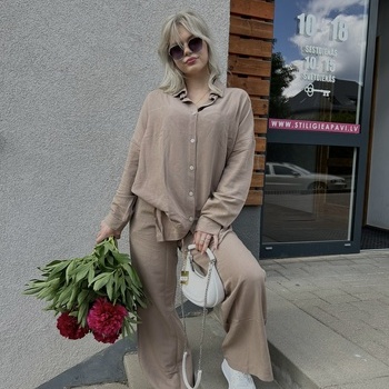 Divdaļīgs oversize lina kostīms 