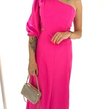 Eleganta garā kleita ar rozes akcentu