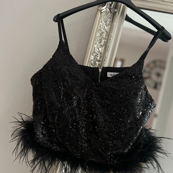 Glitter topiņš  ar pūkām 