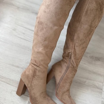 Zamša garie zābaki uz papēdi QT07-118