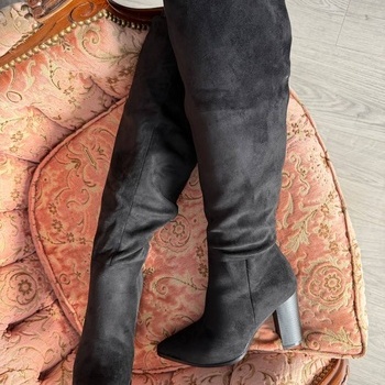 Zamša garie zābaki uz papēdi QT07-118