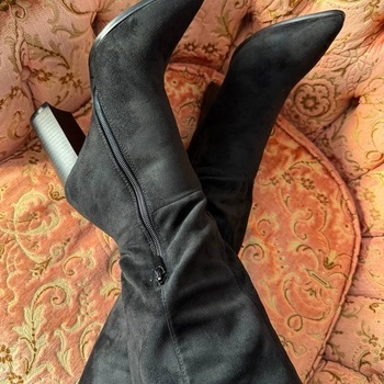 Zamša garie zābaki uz papēdi QT07-118